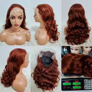 Promoción 95$ Letsfly Pelucas Frontales de Encaje 13x4, Rizadas y Voluminosas, 300g, 22 Pulgadas 33 #   Cabello Humano Natural Color Piano al por Mayor - Product Image 4