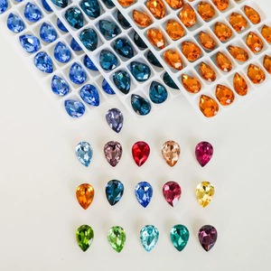 Venta al por mayor de accesorios de joyería DIY con forma de lágrima y base puntiaguda K9, diamantes decorativos y diamantes de cristal súper brillantes - Product Image 3