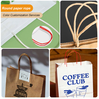 Sacs en papier kraft blancs imprimés sur mesure à fond carré pour café sac cadeau recyclable de luxe en papier de remerciement pour emballage alimentaire