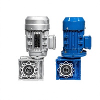Moteur à engrenages à vis sans fin avec réducteur 1,1 kW, rapport 60:1, boîtier en aluminium moulé sous pression IP54 pour ligne d'embouteillage, réducteur à engrenages AC à couple élevé