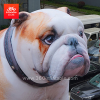 Mascotte de chien gonflable géante réaliste, design personnalisé, résistante aux intempéries, pour la décoration d'événements en plein air