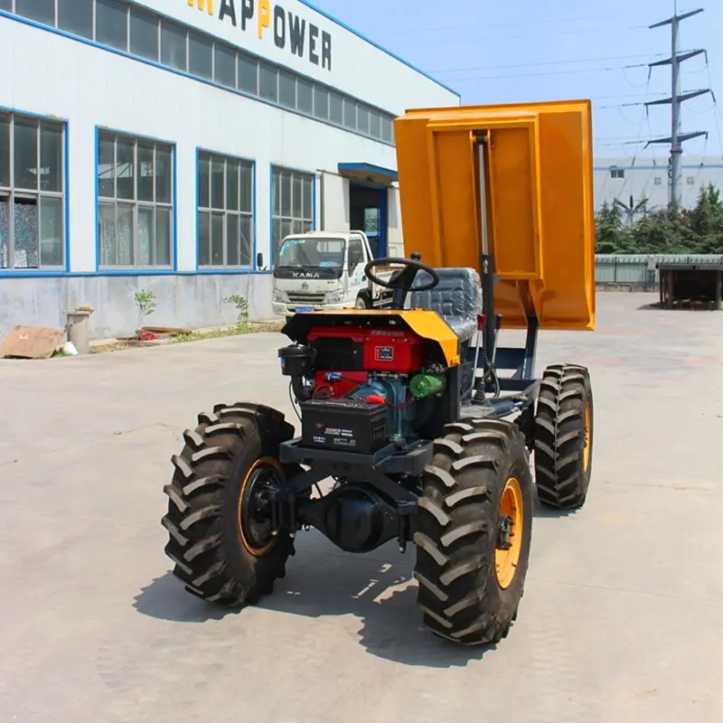 CE omologato Mini Dumper olio di palma Dumper ribaltabile idraulico camion trasportatori di frutta 4x4 Diesel