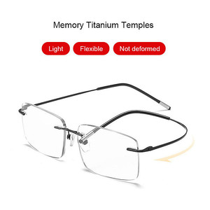 <span class=keywords><strong>Lunettes</strong></span> de Lecture <span class=keywords><strong>Progressives</strong></span> Multifocales Intelligentes Personnalisées sans Monture en Titane Anti-Lumière Bleue Hommes Femmes - Product Image 2