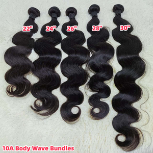 Letsfly 10A Paquetes de Cabello Humano de Alta Calidad con Ondas de Agua, Color Negro Natural, 100% Cabello Humano, Trama de Cabello con Ondas Profundas de 10-30 Pulgadas - Product Image 2