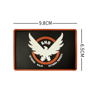 कस्टम <span class=keywords><strong>3</strong></span> डी रबर pvc appled हुक और लूप पैच सीडब्ल्यू-ऑन आयरन-ऑन स्टिकर - Product Image 2