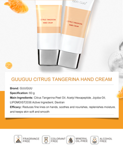 Crème pour les mains réparatrice professionnelle OEM Citrus Tangerina Acetyl Hexapeptide hydratante, adoucissante et nourrissante, hydrate, raffermit la peau - Product Image 4