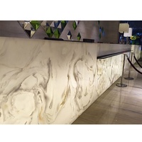 Translucide Albâtre Feuille Acrylique Panneau Mural Rétroéclairé 4*8 PI D'onyx Artificiel