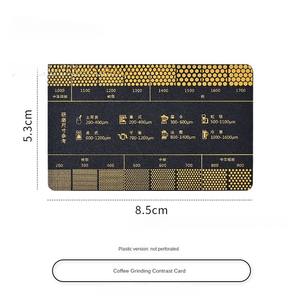 Espesor de molienda de café en polvo tamaño de comparación de referencia pequeña tarjeta de escala de molienda de café negro - Product Image 5