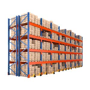 Estantería de Almacenamiento de Paletas de Alta Resistencia, Ajustable y de Múltiples Niveles, Color Naranja y Azul, Protección Contra la Corrosión, Recubrimiento en Polvo, Construcción de Acero - Product Image 6