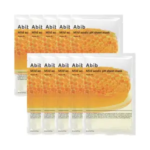 Máscara de folha ácida pH suave para cuidados com a pele, produtos coreanos para a pele, máscara de folha com mel, 10 folhas