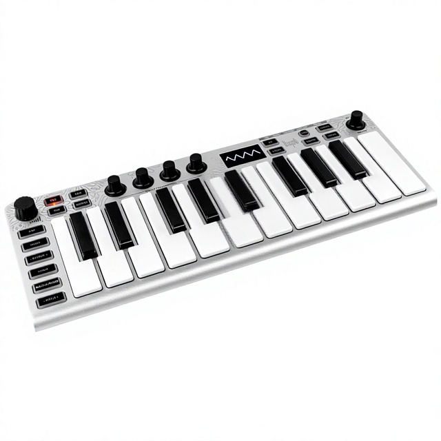 ESI Xsynth Thin 25Key Synthesizer with Integrated Master Keyboard Audio/MIDI Interface Plastic 15.28x1.18 Inches