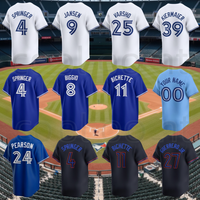 Maillots de baseball personnalisables pour hommes, bleu et blanc, avec logos brodés, uniformes de baseball