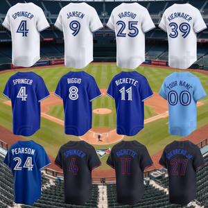 男士可定制棒球球衣 蓝白色棒球衬衫 带刺绣徽标 棒球制服 - Product Image 6