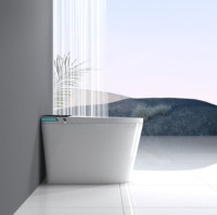 Meilleures ventes, toilettes intelligentes japonaises de haute qualité, noir et blanc, siège allongé moderne, chauffage, chasse d'eau automatique, télécommande, siphon en S