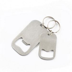 Metal Classic Beer Bottle Opener <b>Keychain</b> Blank Home Use Portable Bottle Opener Personalize Custom Hang Waist Can Opener Keyring - Product Image 1