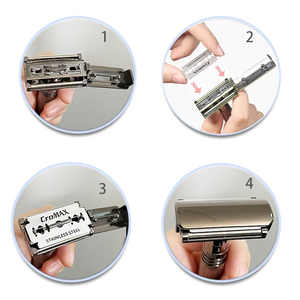 New Style Adjustable Double Edged <strong>Razor</strong> 1-6 Adjust Sharpness Metal Manual <strong>Razor</strong> for Men's Care - Product Image 2