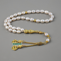 Tasbih religieux Winon, perles d'eau douce naturelles, perles de prière musulmanes, chapelet islamique, cadeaux