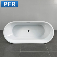Baignoire acrylique moderne portable, grande, autoportante, profonde, unique, baignoires bon marché, vente de fabricants d'usine