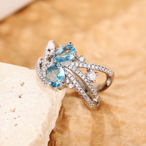 Anello a Forma di Goccia con Design Ovale, Anello Semplice da Dito per Donne - Product Image 3