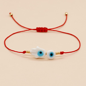 Bracelet Bohème Go2boho pour Halloween, Charme Œil Turc, <span class=keywords><strong>Main</strong></span> <span class=keywords><strong>de</strong></span> Fatima, Fait <span class=keywords><strong>Main</strong></span>, Bijou d'Amitié Tendance pour Femme, Perles Miyuki Dorées - Product Image 4