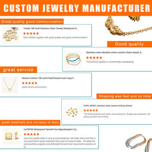 LUCKYJIU Fabricants de bijoux personnalisés disponibles pour les pendentifs, colliers, bagues, bracelets, boucles d'oreilles, bijoux en acier inoxydable plaqué or - Product Image 6