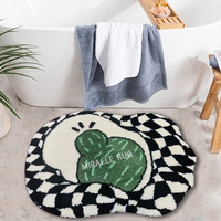 Style rustique personnalisé herbe tissé tapis tufté salon grand blanc crème en peluche tapis décor à la maison paillassons à vendre