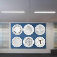 Grilles de ventilation linéaires, grilles de ventilation en plastique, diffuseur rond, couvercle de conduit d'air