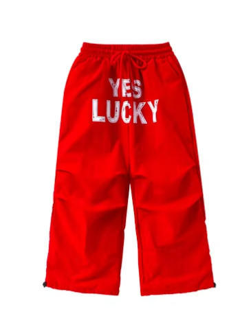Pantalon de survêtement rouge imprimé, modèle 452.