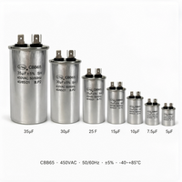 Condensateur de démarrage de moteur AC Liyang CBB65 450V AC 15uF 50/60Hz Haute Performance Auto-réparant Faible ESR Longue Durée de Vie pour Climatiseur