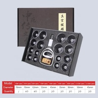 Kit de ventouses de médecine chinoise de luxe LW Brand 20 pièces en ABS+PC, avec aiguille magnétique, pour massage corporel antirhumatismal et ventouses à vide, garantie 1 an