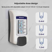 Distributeur de liquide manuel OEM d'usine 450 ml, mural, en plastique, distributeur de savon désinfectant pour les mains commercial pour restaurants et écoles