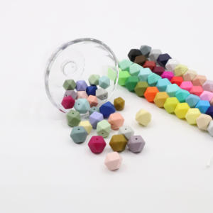 Cuentas hexagonales no tóxicas para abalorios DIY, cuentas de silicona Premium - Product Image 4