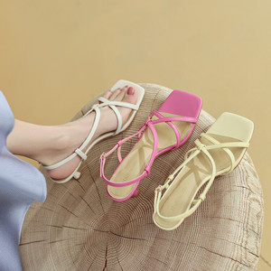 Sandali con tacco alto alla moda per ragazze, per cerimonie di laurea, con punta aperta, cinturino alla caviglia, tacco sottile, scarpe da festa e matrimonio - Product Image 4