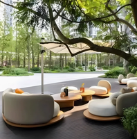 Canapé d'extérieur pour villa, jardin, hôtel, résistant aux intempéries, imperméable et anti-UV, table basse de patio, mobilier de loisirs