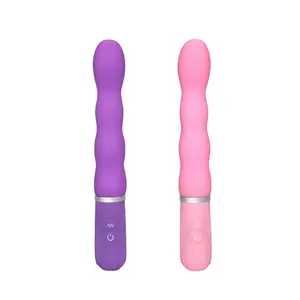 Vibratore con batterie alimentate dal design ergonomico stimolatore del punto g materiale in silicone giocattoli adulti del sesso per la femmina