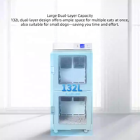 USMILEPET Boîte de séchage pour animaux de compagnie à double couche, armoire de séchage automatique pour animaux de compagnie, boîte de séchage pour chats et souffleur d'eau pour chatons et chiots
