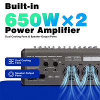 Console de mixage sonore ELM PMR1260 12 canaux 650W pour usage professionnel sur scène, égaliseur 7 bandes, AC 220-240V