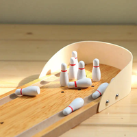 Mainan bola Bowling Desktop Mini kayu penjualan terbaik untuk anak-anak mainan olahraga edukasi dini permainan orang tua anak-anak interaktif menyenangkan