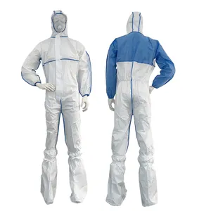 Bảo hộ lao động an toàn đồng phục nhà máy giá bán buôn PPE phù hợp với microporous họa sĩ không thấm nước bảo vệ dùng một lần Coverall