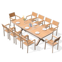 Ensemble de table à manger d'extérieur moderne pour usage hôtelier, structure en aluminium, durable, imperméable, résistant aux UV, garantie 3 ans, patio, jardin
