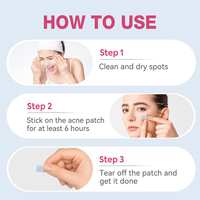 24 Patchs anti-acné pour boutons et imperfections, autocollants de traitement localisé pour le visage, patchs anti-acné en forme d'étoile holographique