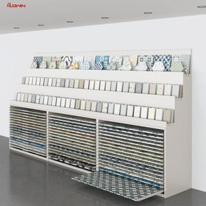 Chất lượng cao gạch đá cẩm thạch hiển thị đứng tùy chỉnh Gạch gốm Pull-out Rack hiển thị - Product Image 4