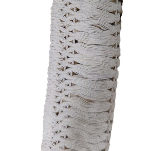 Tessuto per tende in cotone bianco sporco con nappe da 4 cm, design per tovaglie fai da te, abbigliamento bohémien - Product Image 5