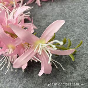 Flores Artificiales Qiye, Guirnalda de Árbol de Coral, Decoraciones de Techo para Bodas con Forma de Campana de Plástico, Amarillo Rosa, Estilo Moderno - Product Image 5