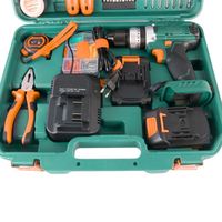 Ensemble combiné d'outils électriques OEM Perceuse sans fil Autres clés à main Coffret à outils Kits d'outils