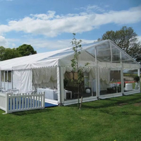 Tienda para eventos Toldo al aire libre Recepción Iglesia Almacén Banquete DE BODA Carpa transparente y blanca