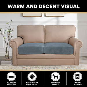 Housse de coussin de canapé moderne en velours épais, extensible, imperméable, antidérapante, résistante aux taches, lavable, entièrement enveloppante pour tous - Product Image 2