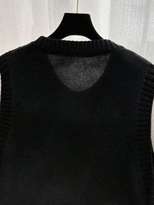 Gilet en tricot sans manches pour femme avec boutons latéraux et sangle <span class=keywords><strong>à</strong></span> nouer - Gilet pull décontracté <span class=keywords><strong>à</strong></span> col rond pour <span class=keywords><strong>l</strong></span>'automne/hiver - Product Image 6
