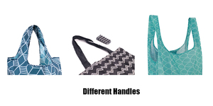 Bolsa de Compras Ecológica Ligera de Tafetán de Poliéster Impermeable, Bolsa de Supermercado Plegable Resistente para Empacar Alimentos - Product Image 5