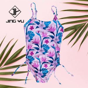 Traje de Baño de una Pieza para Niñas, Estilo Hawaiano, con Cordón Ajustable, de Lujo, Personalizado, de Poliéster - Product Image 4